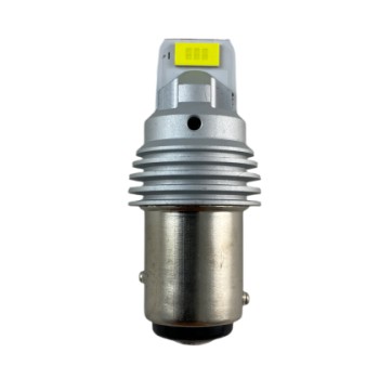 Led λάμπα τύπου BA15S με 2 εξαπύρηνα SMD led και CSP chipset - λευκή διπλή - 1τμχ.
