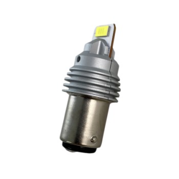 Led λάμπα τύπου BA15S με 2 εξαπύρηνα SMD led και CSP chipset - λευκή διπλή - 1τμχ.