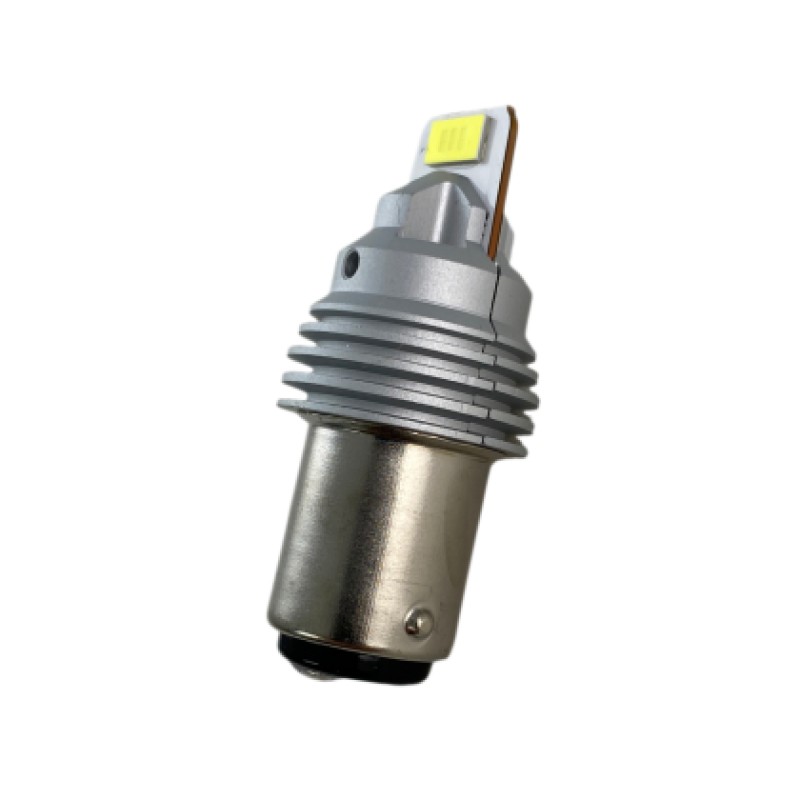 Led λάμπα τύπου BA15S με 2 εξαπύρηνα SMD led και CSP chipset - λευκή διπλή - 1τμχ.