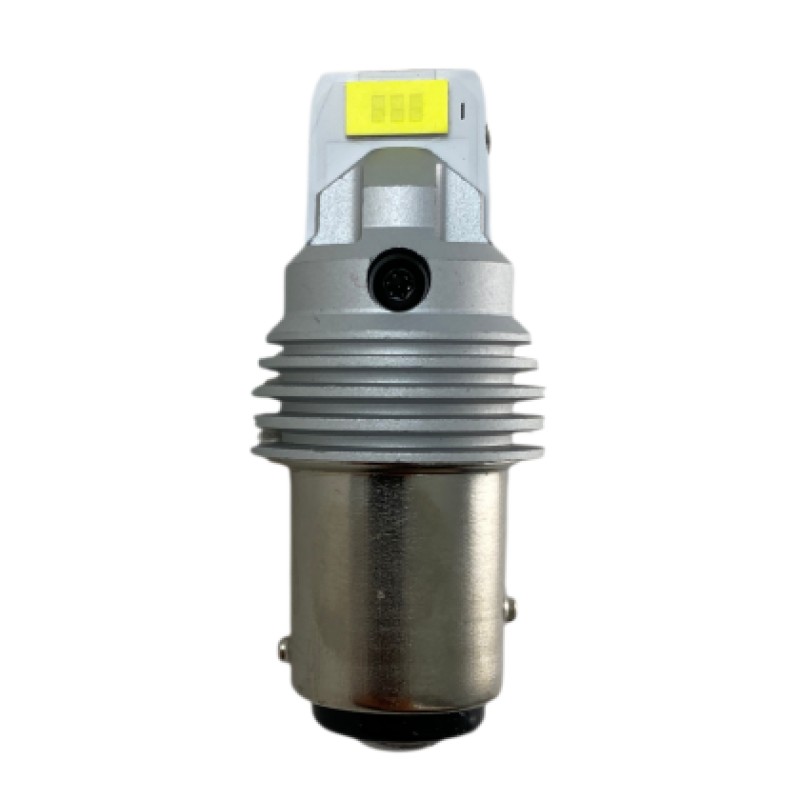 Led λάμπα τύπου BA15S με 2 εξαπύρηνα SMD led και CSP chipset - λευκή διπλή - 1τμχ.