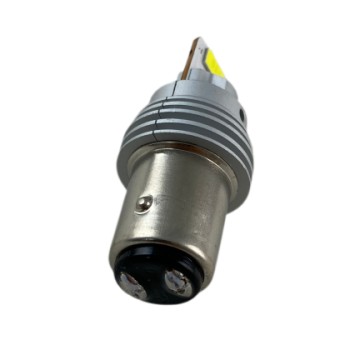 Led λάμπα τύπου BA15S με 2 εξαπύρηνα SMD led και CSP chipset - λευκή διπλή - 1τμχ.