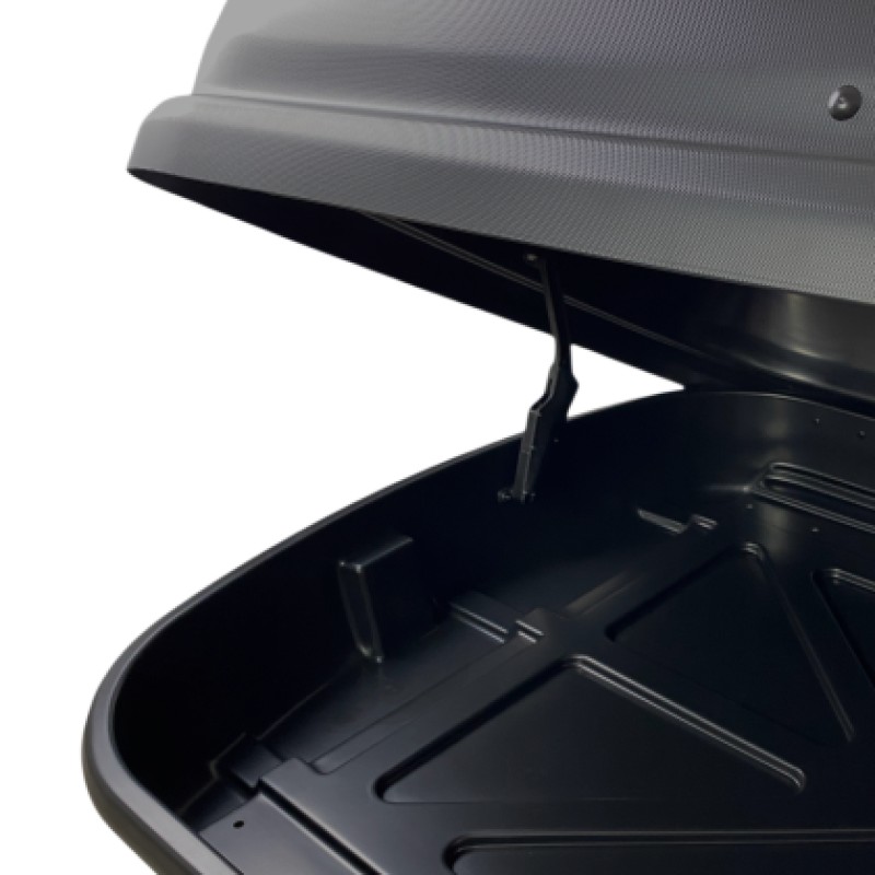 Μπαγκαζιέρα οροφής Junior FL 125x90x34cm με μονόπλευρο άνοιγμα και κλειδί, 320 λίτρα - μαύρη