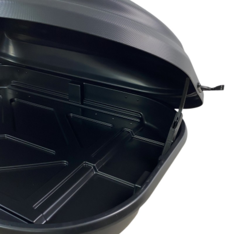 Μπαγκαζιέρα οροφής Junior FL 125x90x34cm με μονόπλευρο άνοιγμα και κλειδί, 320 λίτρα - μαύρη