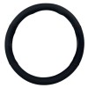 Δερμάτινο κάλυμμα τιμονιού 38 cm - Black -  carbon με κόκκινες ραφές - 1 τμχ.