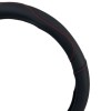 Δερμάτινο κάλυμμα τιμονιού 38 cm - Black -  carbon με κόκκινες ραφές - 1 τμχ.