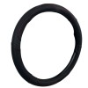 Δερμάτινο κάλυμμα τιμονιού 38 cm - Black -  carbon με κόκκινες ραφές - 1 τμχ.