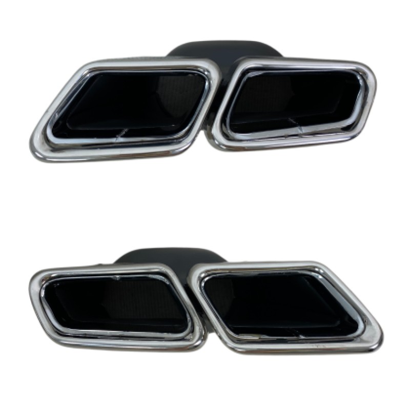 Μπούκες εξάτμισης E-Class W212 / S-Class W222 - χρωμίου