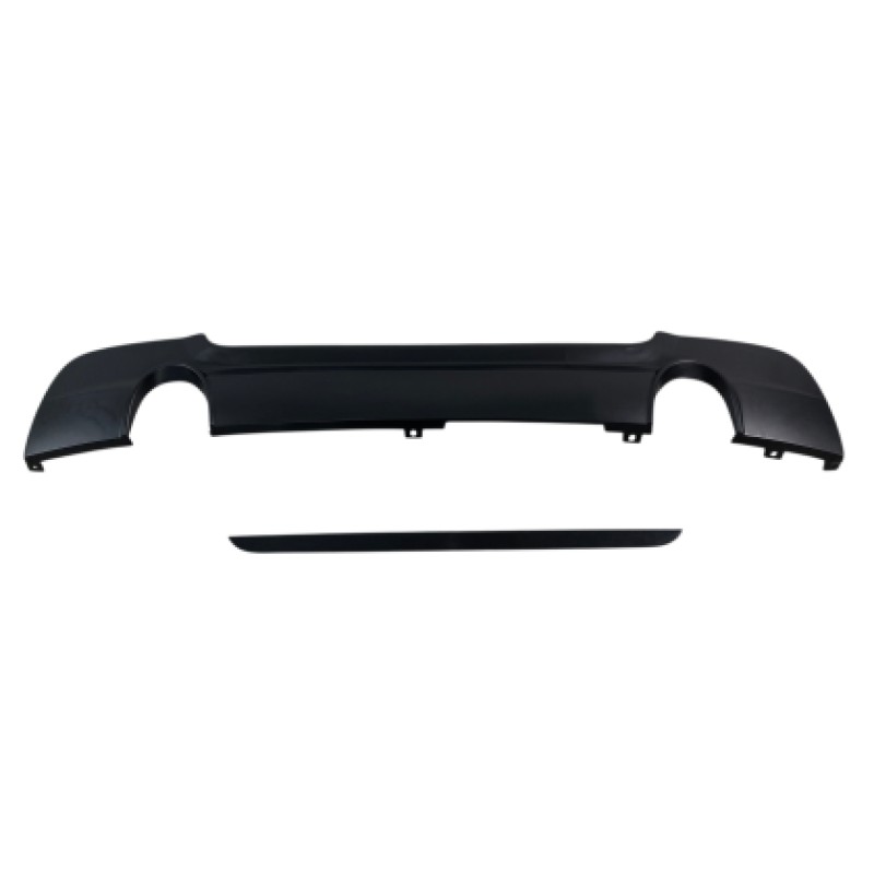 Diffuser προφυλακτήρα BMW E92 - M pack design διπλό για διπλή εξάτμιση