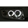 Φανάρια εμπρός angel eyes για Skoda Fabia (1999-2007) , μαύρα , χωρίς λάμπες (Η7) - σετ 2τμχ.