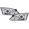 Φανάρια εμπρός angel eyes για Ford Mondeo (2000-2007) - chrome , με λάμπες (Η1) - σετ 2τμχ.