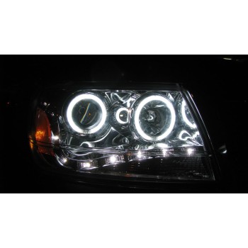 Φανάρια angel eyes CCFL για Jeep Grand Cherokee  (1999-2005) - chrome