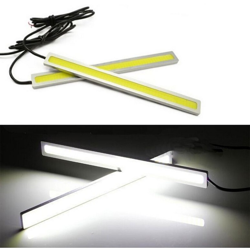 Universal led φώτα COB 14CM 10W - ασημένια - 2τμχ.