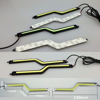 Universal led φώτα  COB 18CM 12W - μαύρο κελυφος - 2τμχ.