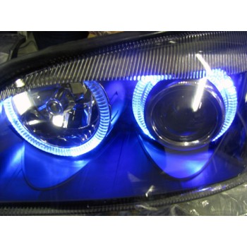 Φανάρια εμπρός angel eyes για Vw Golf IV R32 - chrome , χωρίς λάμπες (Η7) - σετ 2τμχ.