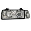 Φανάρια εμπρός angel eyes για BMW E36 (1991-2000) 4d sedan - chrome , χωρίς λάμπες (Η7) - σετ 2τμχ.