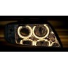 Φανάρια εμπρός angel eyes για Audi A6 (2001-2003) - chrome , χωρίς λάμπες (Η7) - σετ 2τμχ.