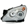 Φανάρια εμπρός angel eyes για Opel Astra H (2004-2009) - chrome , με λάμπες (Η1) - σετ 2τμχ.