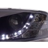 Φανάρια εμπρός led για Skoda Octavia (2004-2009) , μαύρα , με λάμπες (Η1) - σετ 2τμχ.