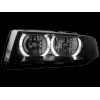 Φανάρια εμπρός angel eyes για Seat Leon /Toledo (1999-2004) - μαύρα , χωρίς λάμπες (Η7) - σετ 2τμχ.