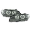 Φανάρια εμπρός angel eyes για BMW E46 coupe και cabrio (2003-2006) - μαύρα , χωρίς λάμπες (Η7) - σετ 2τμχ.