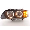 Φανάρια εμπρός για BMW X5 (1999-2003) - μαύρα με led φλας , χωρίς λάμπες (Η7) - σετ 2τμχ.