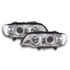 Φανάρια εμπρός angel eyes για BMW X5 (1999-2003) - chrome , με λάμπες (Η1) - σετ 2τμχ.