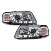 Φανάρια εμπρός led για Audi A3 (1996-2000) - chrome , με λάμπες (Η1) - σετ 2τμχ.