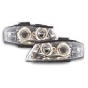 Φανάρια εμπρός angel eyes για Audi A3 (2003-2008) - chrome , χωρίς λάμπες (Η7) - σετ 2τμχ.