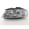 Φανάρια εμπρός angel eyes για Audi A3 (2003-2008) - chrome , χωρίς λάμπες (Η7) - σετ 2τμχ.