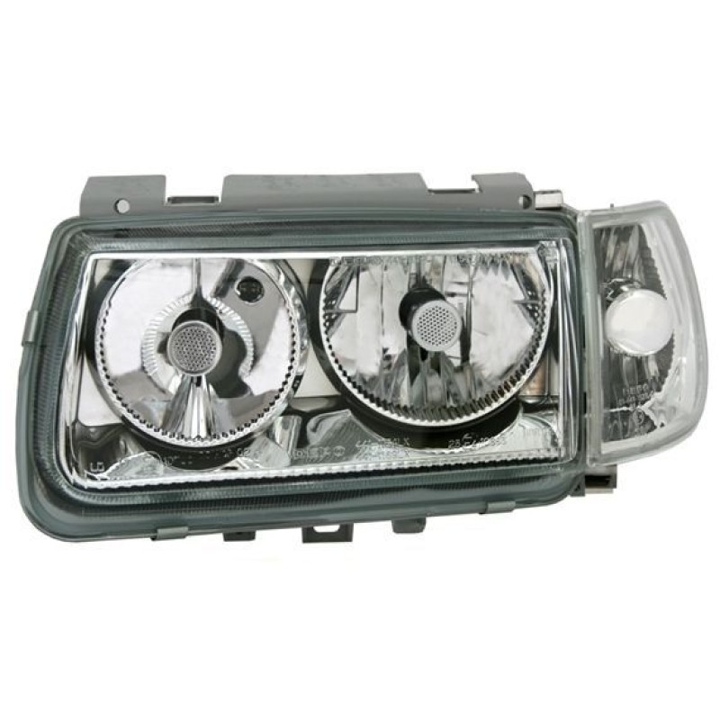 Φανάρια εμπρός angel eyes για Vw Polo 6N (1994-1999) - χρωμίου , χωρίς λάμπες (Η7) - σετ 2τμχ.