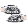 Φανάρια εμπρός led Daylight για Audi A4 (2004-2008) - chrome , με λάμπες (Η1) - σετ 2τμχ.