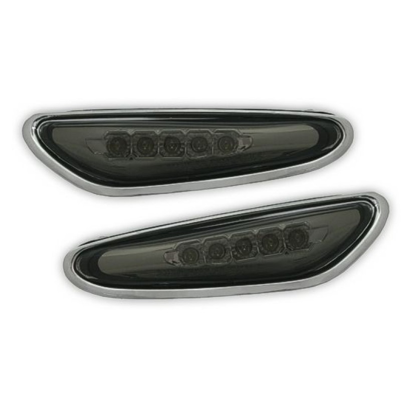 Led φλας για BMW E46  (2001-2005) / E60  / X3 (2004-2009) - μαύρο - σετ 2τμχ.