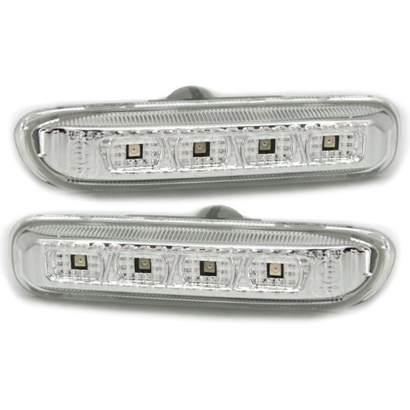 Led φλας για BMW E46 sedan / coupe   (1998-2001) / E46 Compact - χρωμίου - σετ 2τμχ.