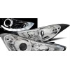 Φανάρια εμπρός angel eyes για Hyundai Elantra (2011+) - chrome , με λάμπες (Η1) - σετ 2τμχ.