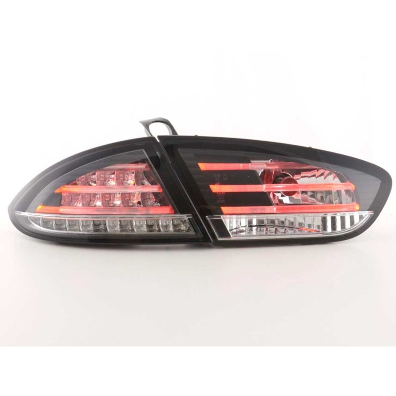 Πίσω φανάρια led για Seat Leon 1P (2009+) - μαύρα - σετ 2τμχ.