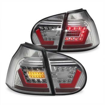 Πίσω φανάρια led για VW Golf 5 - lightbar design chrome - σετ 2τμχ.