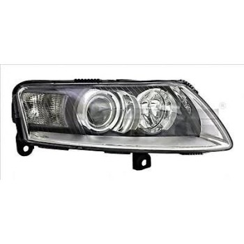 Φανάρια εμπρός angel eyes για Audi A6 (2004-2007) - chrome , χωρίς λάμπες (Η7) - σετ 2τμχ.