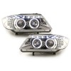 Φανάρια εμπρός led angel eyes για BMW E90(2005-2008) - μαύρο , με λάμπες (Η1) - σετ 2τμχ.