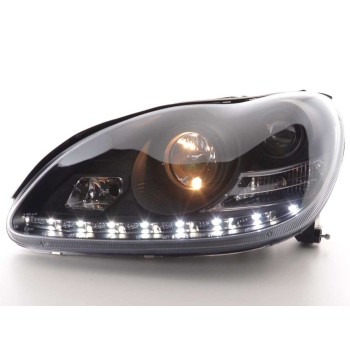 Φανάρια εμπρός led για Mercedes W 220 S-Class (2002-2005) , με λάμπες (Η1) - σετ 2τμχ.