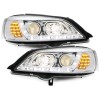 Φανάρια εμπρός led για Opel Astra G (1998-2004) - chrome , με λάμπες (Η1) - σετ 2τμχ.