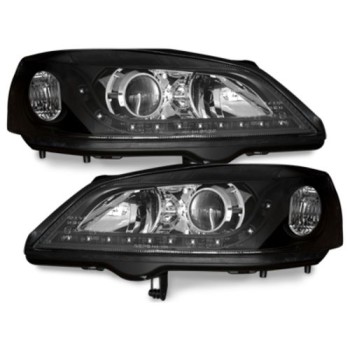 Φανάρια εμπρός led για Opel Astra G (1998-2004) - μαύρα , χωρίς λάμπες (Η7) - σετ 2τμχ.