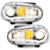 Φανάρια εμπρός led για Vw Golf IV - chrome , με λάμπες (Η1) - σετ 2τμχ.