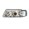 Φανάρια εμπρός angel eyes για Vw Passat 3Β/B5 (1997-2000) - χρωμίου , με λάμπες (Η1) - σετ 2τμχ.