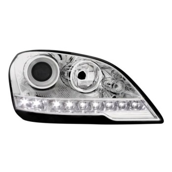 Φανάρια εμπρός led για Mercedes ML W164 (2008+) , χωρίς λάμπες (Η7) - σετ 2τμχ.