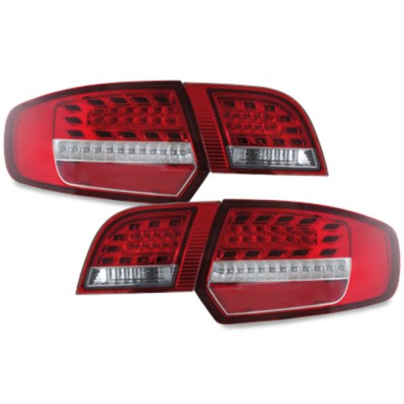 Πίσω φανάρια led για Audi A3 Sportback (2003-2008) - κόκκινα - σετ 2τμχ.