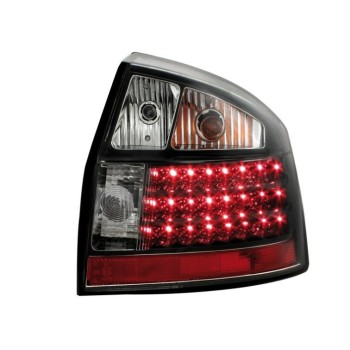 Πίσω φανάρια led για Audi A4 sedan (4d)  (2001-2004) - μαύρα - σετ 2τμχ.