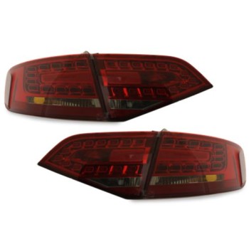 Πίσω φανάρια led για Audi A4 sedan (2007+) - κόκκινα / φιμέ - σετ 2τμχ.