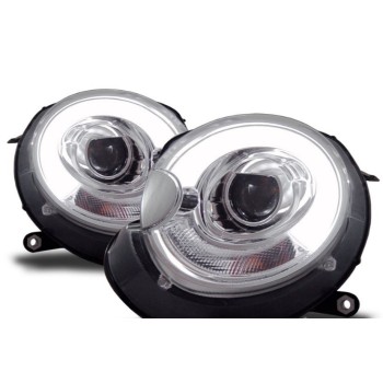 Φανάρια εμπρός για Mini cooper (2006-2010) - led bar design , με λάμπες (Η1) - σετ 2τμχ.