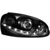 Φανάρια εμπρός led για Vw Golf 5  με DRL , μαύρα , με λάμπες (Η1) - σετ 2τμχ.