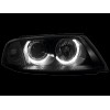 Φανάρια εμπρός angel eyes για Vw Passat B5.5 (2001-2005) - μαύρα , χωρίς λάμπες (Η7) - σετ 2τμχ.